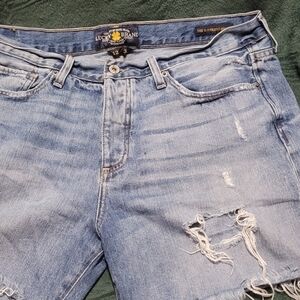 Lucky Brand Faded Blue Ripped Denim Shorts